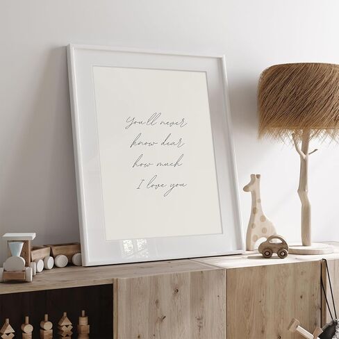 Vintage Nursery Wall Art Farmhouse Kid's Room Decor Print Vintage Baby Love Quote Poster Baby Girl & Boy Nursery Wall Decor Toddler Room Bedroom Playroom Poster Neutral Color Beige, 12"x16" Unframed in Saudi Arabia