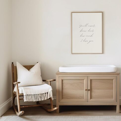 Vintage Nursery Wall Art Farmhouse Kid's Room Decor Print Vintage Baby Love Quote Poster Baby Girl & Boy Nursery Wall Decor Toddler Room Bedroom Playroom Poster Neutral Color Beige, 12"x16" Unframed in Saudi Arabia