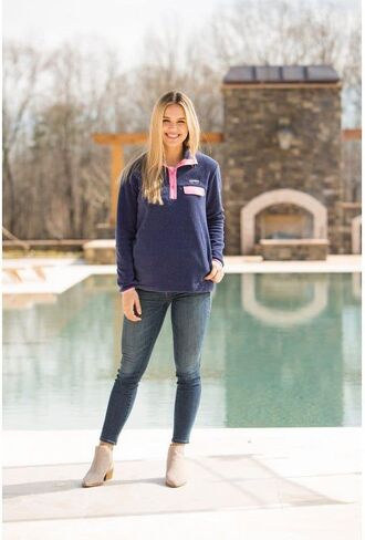 Simply Southern - Navy Simply Fleece, Navy - Small in Saudi Arabia