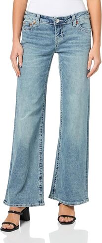 بنطال جينز Bobbi النسائي الفضفاض منخفض الارتفاع من True Religion - جيوب كبيرة على شكل حرف T ومقاس مريح in Saudi Arabia