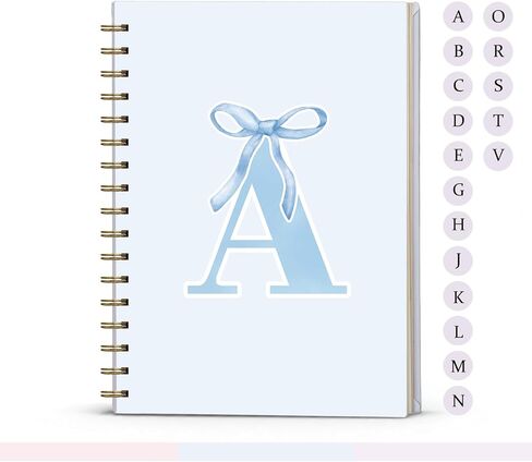 Coquette Trendy Preppy Pink Bow Spiral Notebook,Initial A Journal Personalized Teen Girl Gifts,Monogrammed Gifts for Women Teen Girl,College Ruled Hardcover Spiral Notebook 5.5 x 8.3 in Kuwait