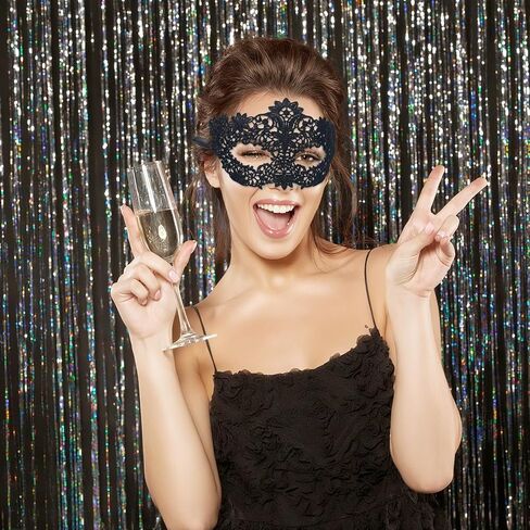 Couple Masquerade Mask Set, Black Lace Venetian Masks for Women Men, Mardi Gras Mask for Carnival Party Prom Ball in Saudi Arabia