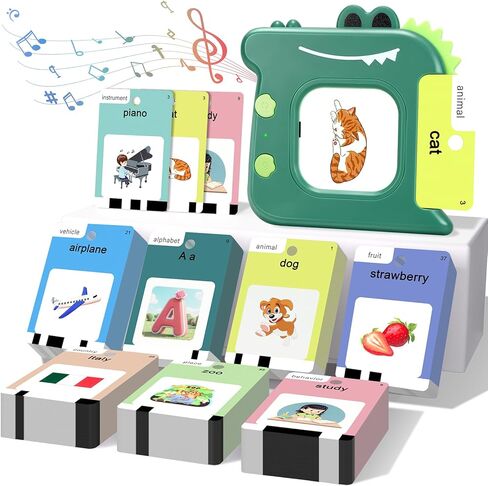 French & English Talking Flash Cards for Toddler, Learning Montessori Toys with 224 Sight Words, Speech Therapy Toys, Children's Sensory Preschool Learning Educational Birthday Gifts in Saudi Arabia