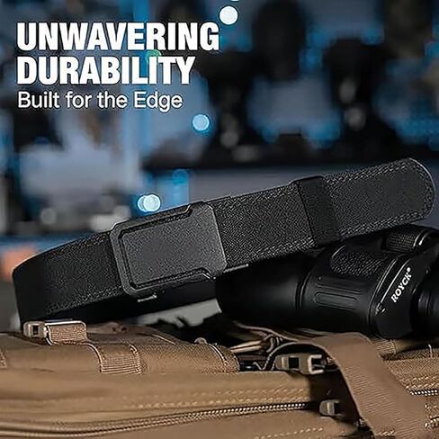Upgraded Version Thickened Double-Layer Nylon Tactical Belt with Automatic Buckle, Slide Buckle Belt for Men in Saudi Arabia