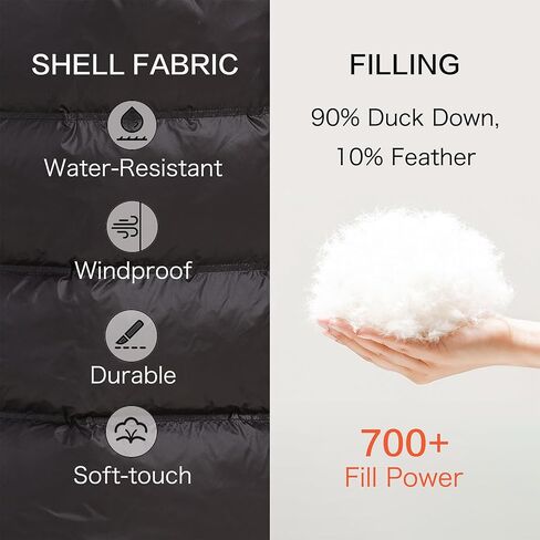 Women's Long Down Jacket Black Winter Puffer Down Coat with Detachable Hood in Saudi Arabia