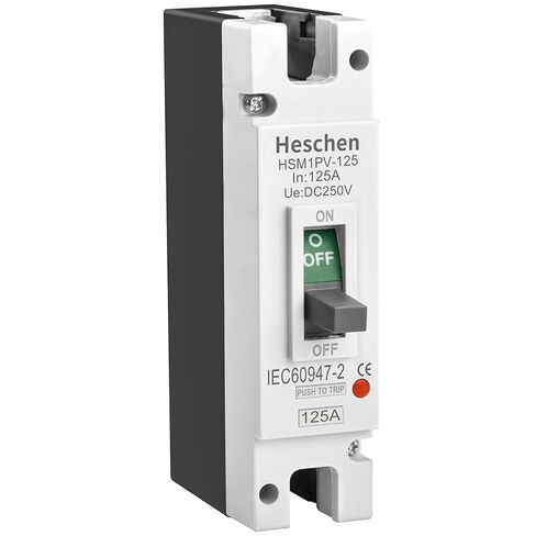 قاطع الدائرة المصبوب DC MCCB ، HSM1PV-250 ، أعمدة واحدة ، DC 250V 200A ، قاطع الدائرة الكهروضوئية ، لنظام شبكة الألواح الشمسية الشمسية الكهروضوئية in Kuwait