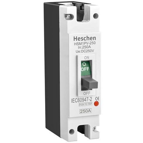 قاطع الدائرة المصبوب DC MCCB ، HSM1PV-250 ، أعمدة واحدة ، DC 250V 200A ، قاطع الدائرة الكهروضوئية ، لنظام شبكة الألواح الشمسية الشمسية الكهروضوئية in Kuwait