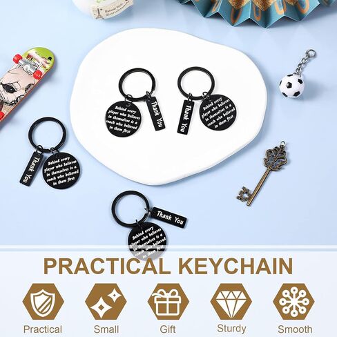 6 Pcs Coach Gifts Keychain basketball Coach Appreciation Gift for Softball Football Soccer trainer in Saudi Arabia