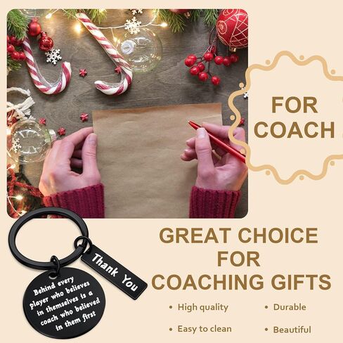 6 Pcs Coach Gifts Keychain basketball Coach Appreciation Gift for Softball Football Soccer trainer in Saudi Arabia