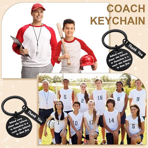 6 Pcs Coach Gifts Keychain basketball Coach Appreciation Gift for Softball Football Soccer trainer in Saudi Arabia