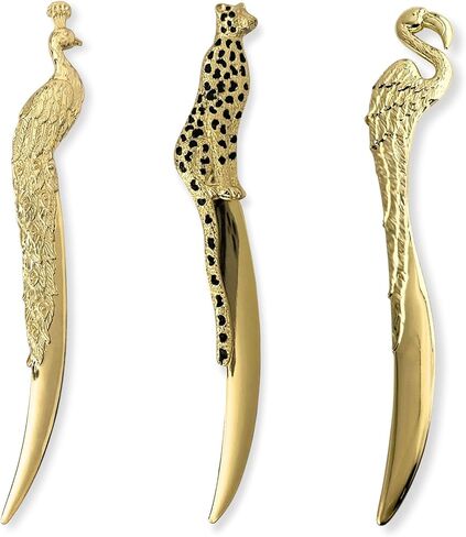 Flamingo Letter Opener, Elegant Gold Finish, Desk Accessory for Envelopes & Mail, 7.75 in L in Kuwait
