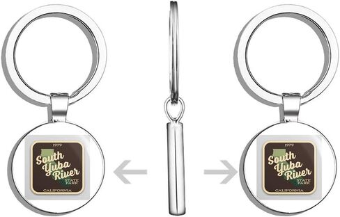 South Yuba River State Park Sticker Explore Wanderlust Camping California Double Sided Stainless Steel Keychain Key Ring Chain Holder Car/Key Finder in Saudi Arabia