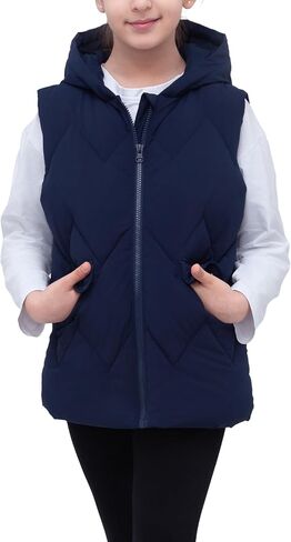 Rokka&Rolla Girls' Midweight Water-Resistant Puffer Vest in Saudi Arabia