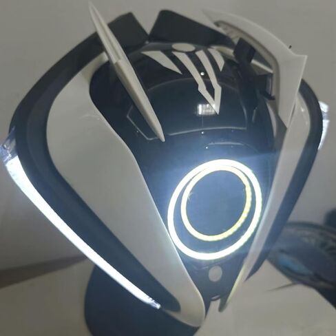 خوذة قناع Cybe𝐫punk القوطي للبالغين، قناع LED، ملابس فنية مستقبلية، مهرجان موسيقى مناسب لحفلات الهالوين in Kuwait