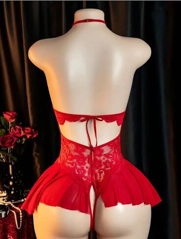 Women Sexy Lingerie Lace Floral Babydoll One Piece Mini Bodysuit Exotic Lingerie Sets in Saudi Arabia