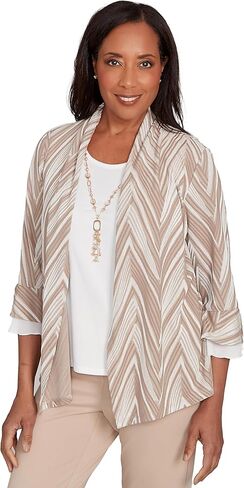 Exploded Chevron Two in One Top with Necklace in Saudi Arabia