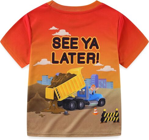تي شيرت Blippi Boys Hey Dirt قصير الأكمام للأطفال الصغار والكبار in Kuwait