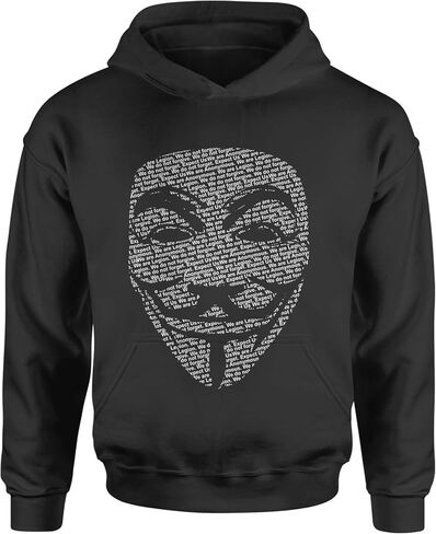 V for Vendetta Anonymous Mask Youth-Sized Hoodie, Soft Fleece, Graphic Design in Saudi Arabia