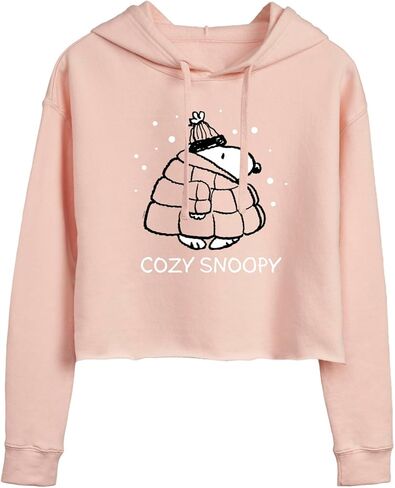 HYBRID APPAREL - Peanuts - Cozy Snoopy - Women's Cropped Pullover Hoodie in Saudi Arabia