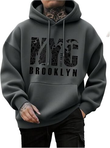 SHENHE Men's Graphic Hoodie Pullover Loose Fit Vintage Fall Fleece Hooded Sweatshirt in Saudi Arabia