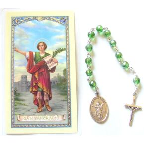 Gifts by Lulee, LLC San Pancracio Patron De Los Desempleados Coronilla Bendita Por Santidad Francisco Incluye Tarjeta De Rezo in Kuwait