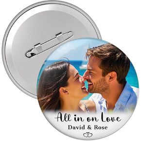 Custom Pins 10-200 PCS, Custom Button Pin for Backpack, Personalized Metal Badge with Logo/Photo/Art Work, Customized Photo Button Hat Lapel Pin for Birthday, Promotion, Party, Conference in Saudi Arabia