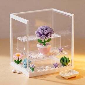 Micro-Orchid Building Set with Display Pot, Botanical Sculpture Collection for Home and Office Decor, Adult Microblocks Construction Project for Floral Display and Interior Decoration(Purple Bubble) in Saudi Arabia