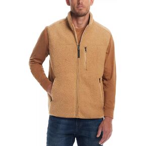 سترة رجالية من الصوف القطبي بسحاب كامل خفيفة الوزن بدون أكمام ملابس خارجية غير رسمية مع جيوب مقاس M إلى 3XL in Kuwait