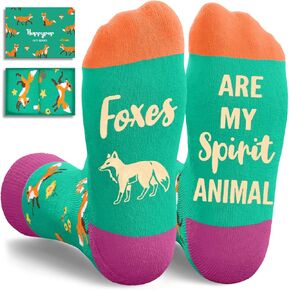 أفكار هدايا حيوانات HAPPYPOP Spirit - جوارب مضحكة للجنسين لمحبي السناجب والراكون والثعلب in Kuwait