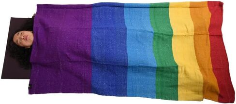 Cudegui Yoga Blanket Thick, Mexican Yoga Blanket, Ideal Yoga Blanket for Restorative Yoga (Beige) in Saudi Arabia