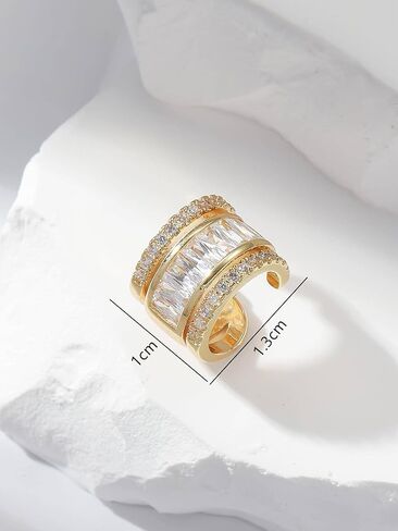 Butterfly Ear Cuffs with Cubic Zirconia - Fairy-Inspired Wrap Clip-On Earrings for Women in Saudi Arabia