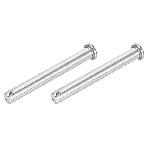 uxcell 5Pcs 10mmx100mm Single Hole Clevis Pins, 304 Stainless Steel Flat Head Single Hole Clevis Pins for Mechanics Repair, Furniture Installation, Industrial Equipment, DIY (Silver) in Saudi Arabia