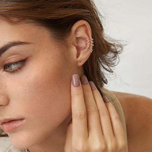20Pcs Single Ear Cuffs Earrings for Women Ear Cuff Gold Flower CZ Cuff Earrings Clip On Earrings For Women in Saudi Arabia