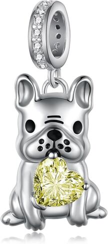 French Bulldog Charms 925 Sterling Silver Frenchie Charms French Bulldog Jewelry Gifts for Women Dog Lover in Saudi Arabia