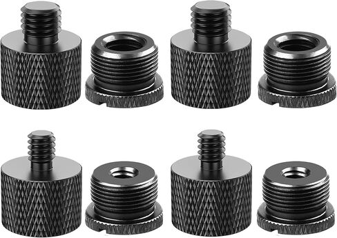 IXTECH Mic Stand Adapter Set 8 pieces Metal Microphone Stand Screw Thread Adapter 5/8 Female to 3/8 Male 3/8 Female to 5/8 Male 5/8 Female to 1/4 Male 1/4 Female to 5/8 Male Tripod Adapter ADP01A Slvr in Saudi Arabia