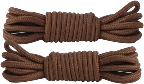 2 Pair Round Boot Laces, Shoelaces for Outdoor Work & Hiking Boots, Shoes Strings for Adults, Kids, Men, Women in Kuwait