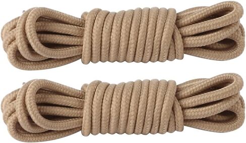 2 Pair Round Boot Laces, Shoelaces for Outdoor Work & Hiking Boots, Shoes Strings for Adults, Kids, Men, Women in Kuwait