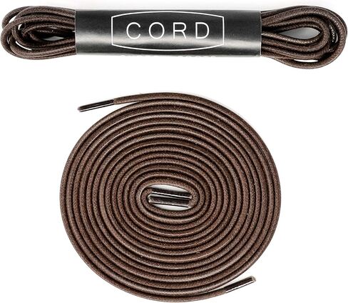 أربطة حذاء مستديرة مشمعة من CORD [عبوة من زوجين] 100% قطن، متينة، صنع في إيطاليا in Kuwait