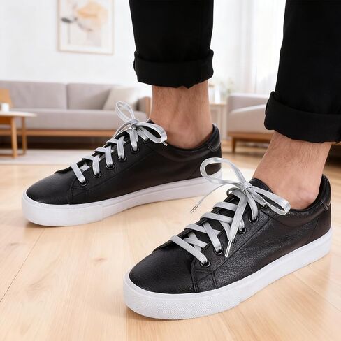 Shoe Laces for Sneakers, 47 Inch Flat Shoelaces PU Leather Shoe Strings for Women Men Sneakers Boots and Casual Wear in Saudi Arabia
