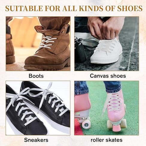 Shoe Laces for Sneakers, 47 Inch Flat Shoelaces PU Leather Shoe Strings for Women Men Sneakers Boots and Casual Wear in Saudi Arabia