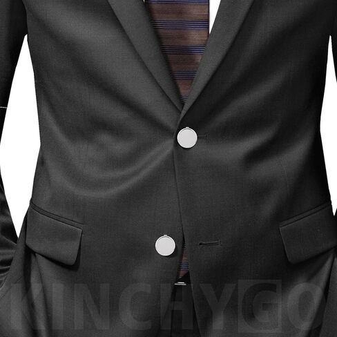 10 Pack Cuff Links Button Cover Round Brass Blank Cufflinks for Mens Formal Business Shirt (Silver) in Kuwait