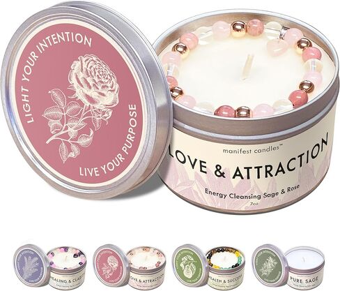 White Sage Candles for Cleansing House Negative Energy, 45 Hour Burn, Pure Sage Smudge Candle, Positive Energy Meditation Candle, Aromatherapy Candle, Spiritual Gifts, Healing Sage in Saudi Arabia