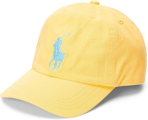 POLO RALPH LAUREN Big Boys Big Pony Chino Baseball Cap (Empire Yellow, 8-20 (Big Kids)) in Saudi Arabia