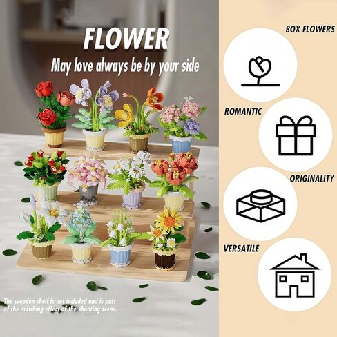 Micro-Orchid Building Set with Display Pot, Botanical Sculpture Collection for Home and Office Decor, Adult Microblocks Construction Project for Floral Display and Interior Decoration(Purple Bubble) in Saudi Arabia
