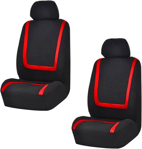 2 Pack Car Seat Covers, Breathable Seat Protectors, Anti-Slip Driver Seat Cover, Comfortable Front Seat Cover Set Universal Fit for Truck, SUV, Sedan, Airbag Compatible (Black) in Kuwait