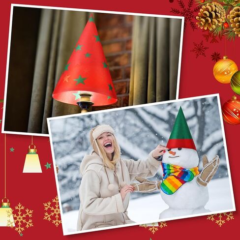 Toulite 80 Pcs Christmas Elf Hat bulk Elf Costume Accessories Felt Santa Hat for Adult Christmas Xmas Holiday Party Gift in Saudi Arabia