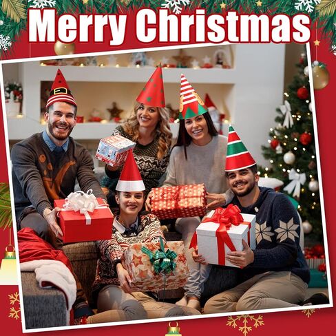 Toulite 80 Pcs Christmas Elf Hat bulk Elf Costume Accessories Felt Santa Hat for Adult Christmas Xmas Holiday Party Gift in Saudi Arabia