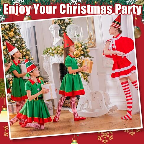 Toulite 80 Pcs Christmas Elf Hat bulk Elf Costume Accessories Felt Santa Hat for Adult Christmas Xmas Holiday Party Gift in Saudi Arabia