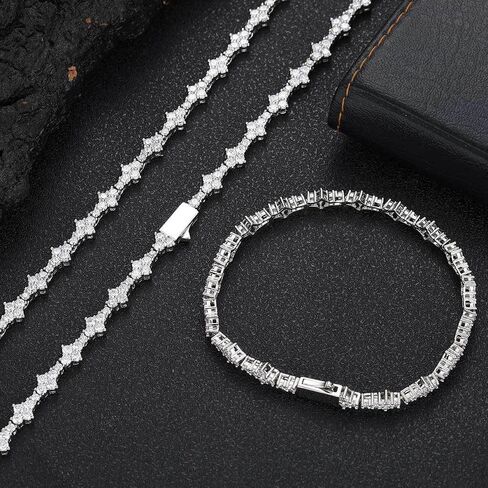 14K Gold Hip-Hop Moissanite Tennis Chain Bracelet, Single Row Design, Unisex, Stylish Accessory for Couples, Luxurious and Elegant in Saudi Arabia