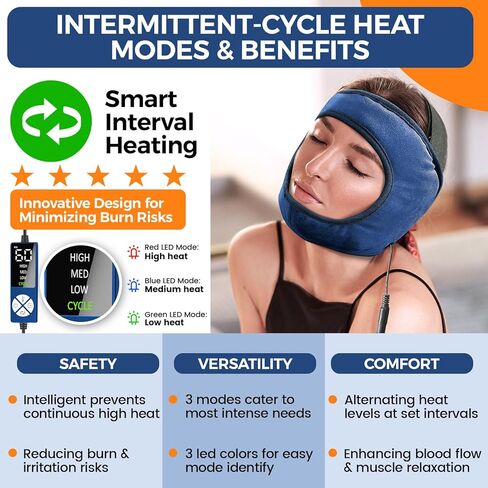 TMJ Relief Products for Jaw Pain, Moist Heated Face Mask for TMJ Disorder, Jaw Clenching Relief, Temple Pain in Saudi Arabia
